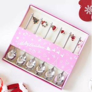 Set de 6 Cubiertos con colgante navideño