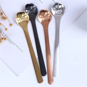 Lindo Set de 4 Cucharas "Mano de Gato"