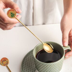 Set 4 cucharas con forma de moneda navideña
